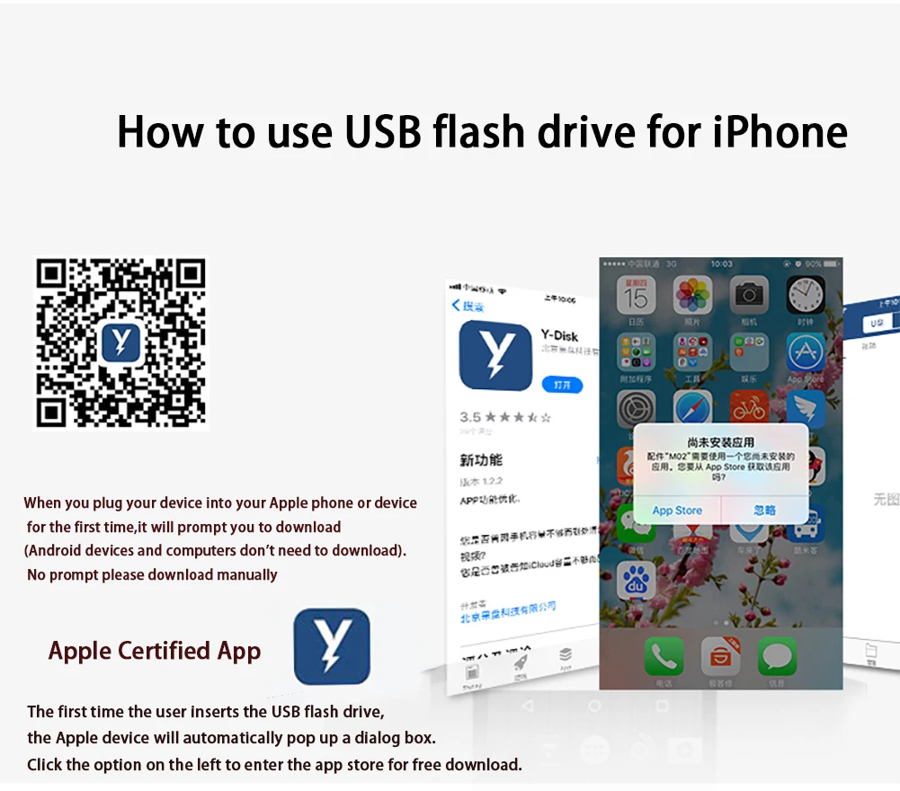 BRU Usb 3.0 флешка для Iphone Ipad lightning Android, смартфон, планшет, ПК, флешки 8 ГБ 16 ГБ 32 ГБ 64 ГБ 128 ГБ 256 ГБ Usb флэшка