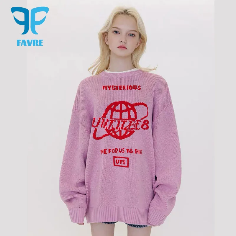 Женский свитер в стиле Харадзюку с надписью Earth | Женская одежда