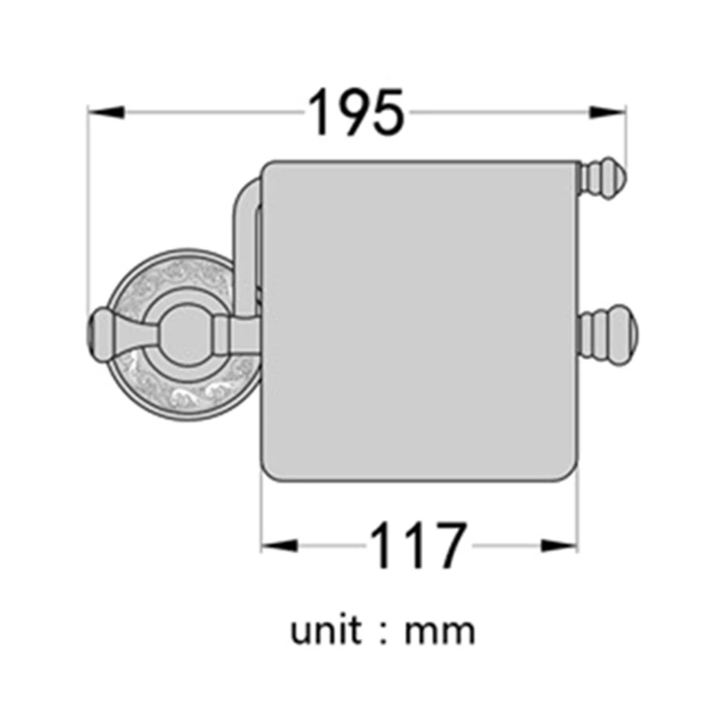 

Wall Hanging Bathroom Accessories Antique Brass Carving Tissue Storage Rack Tissue Box Tissue Holder