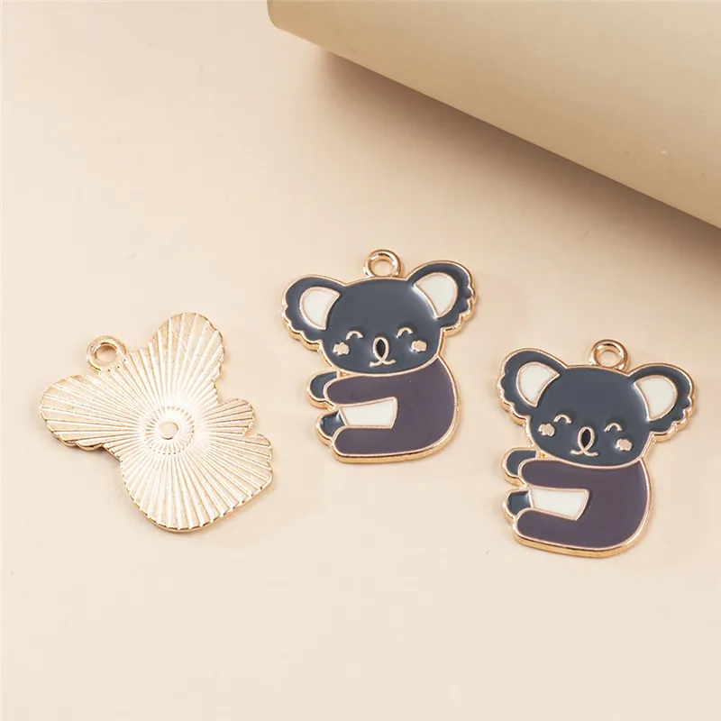 10pcs/lot Enamel Animal Koala Charms Pendant DIY Earring Bracelet Necklace For Jewelry Making Accessories | Украшения и