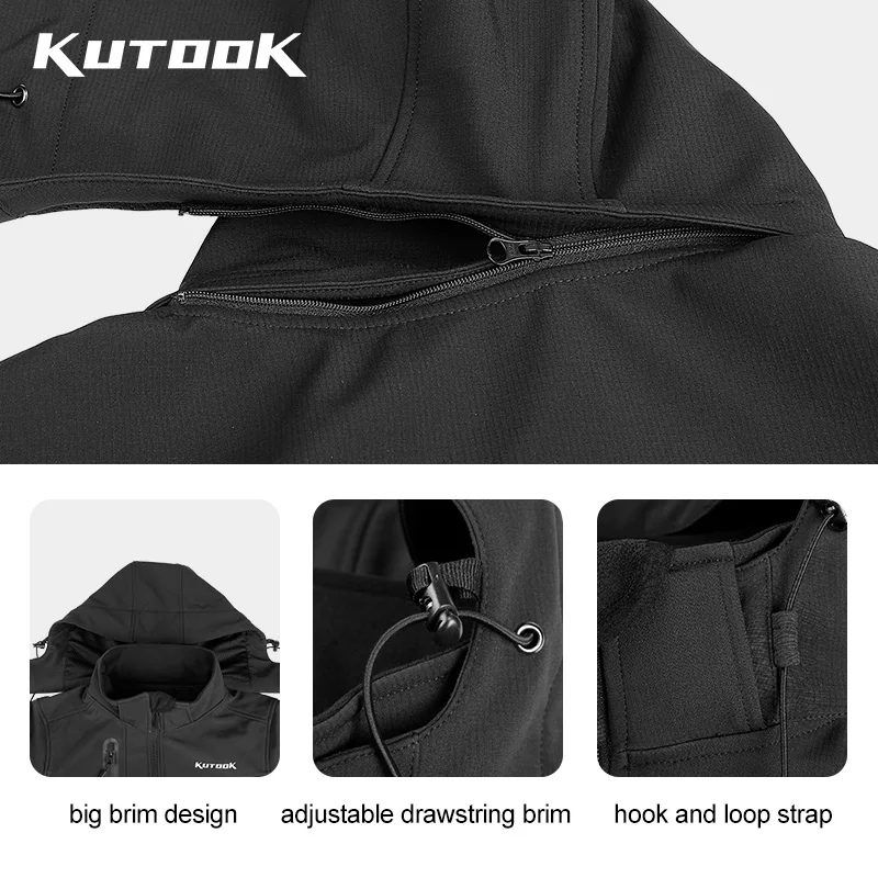 Kutaked мягкая оболочка куртка для улицы зимнее термобелье ветронепроницаемое