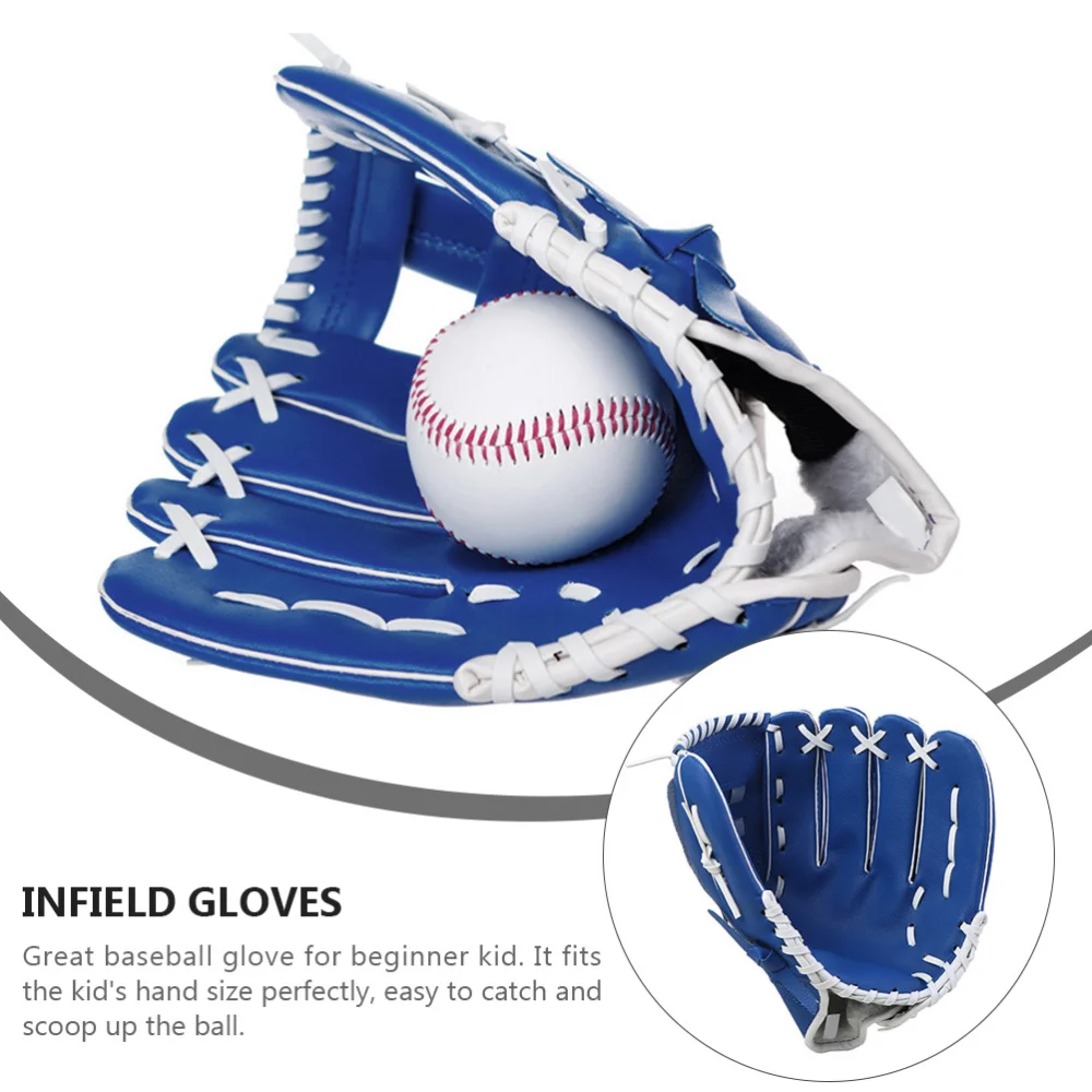 

1pc PU Baseball Glove Lightweight Softball Glove Pitcher Infielder Glove