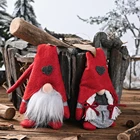 Рождественская длинная шапка шведский Санта гном плюшевая кукла Орнамент Ручной Работы игрушечные эльфы праздничный домашний декор для вечеринки детский подарок совместим с