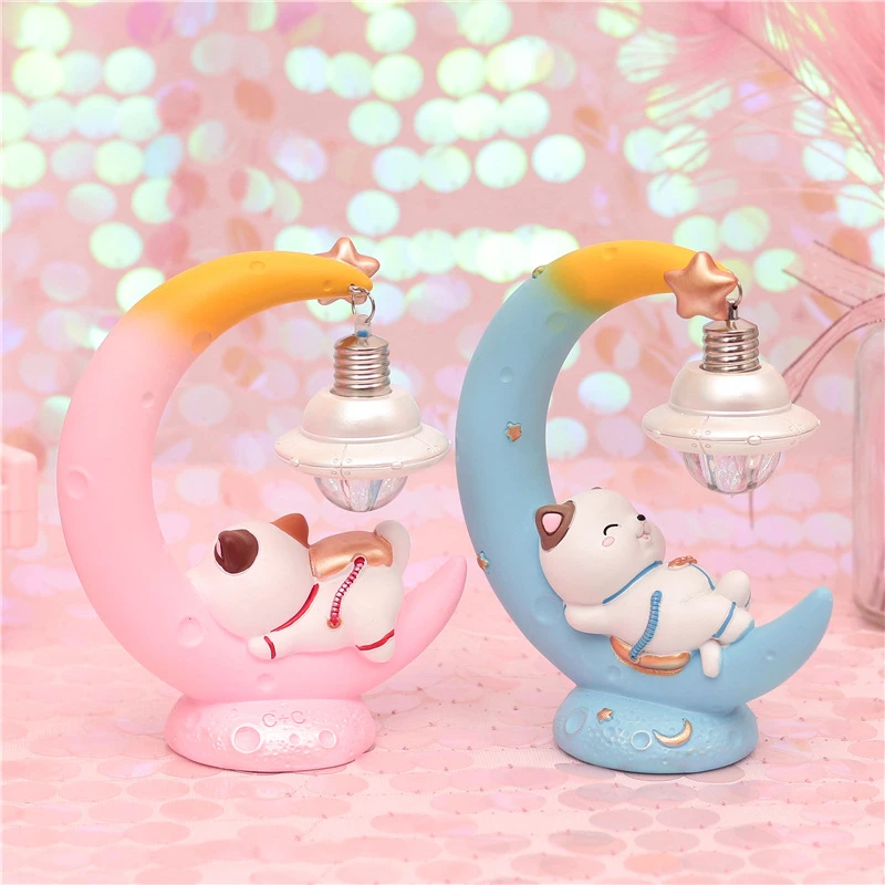 Смола с изображением из мультфильма Lucky Cat ночник девочка Спальня прикроватный