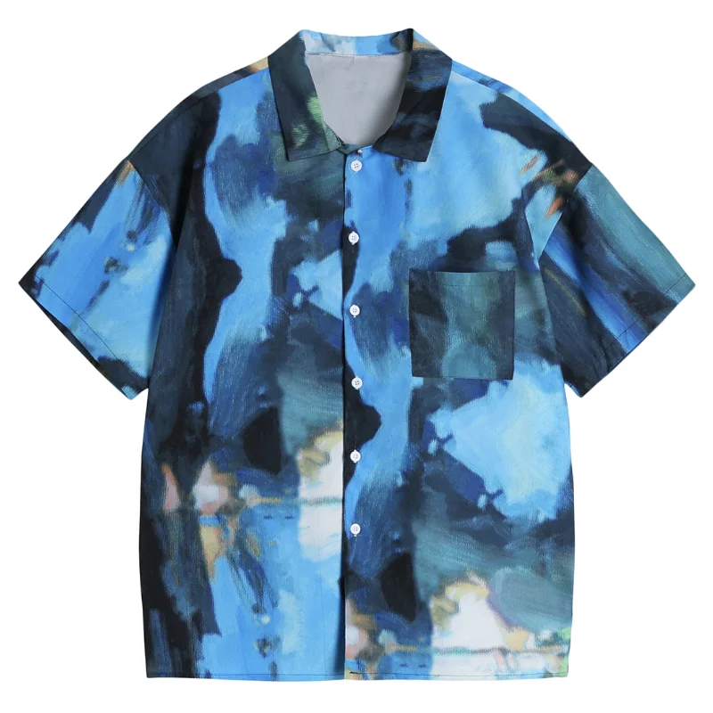 

ZCSMLL Oil painting print short-sleeved shirt new street fashion brand personality loose big size T-shirt women 2021 summer tide