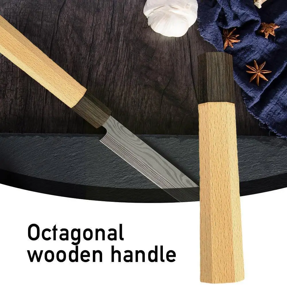 

1pcs Japanese Kitchen Knife Handle Octagonal Handle Knife Handle Yusheng Handle Kitchen Diy Wood Japanese Knife W4r7
