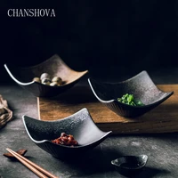chanshova traditional chinese style irregular personality ceramic dinner plates china porcelain dessert tray kitchen dishes h278