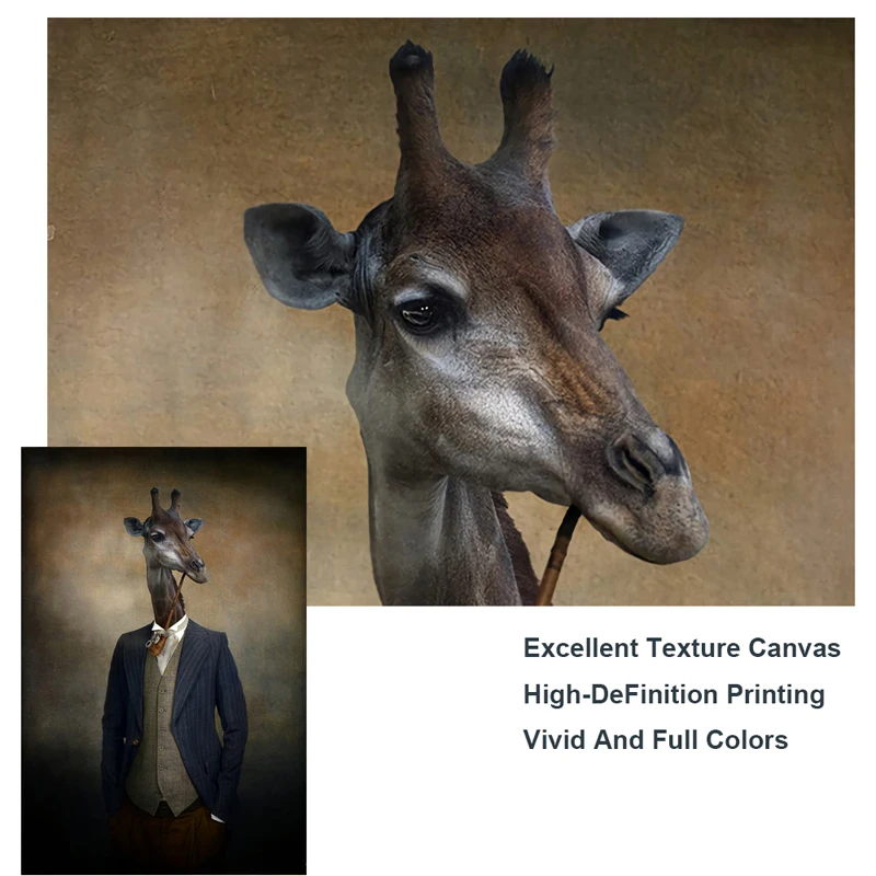 Г-н Жираф Классическая Тканевая обувь настенные картины художественные плакаты