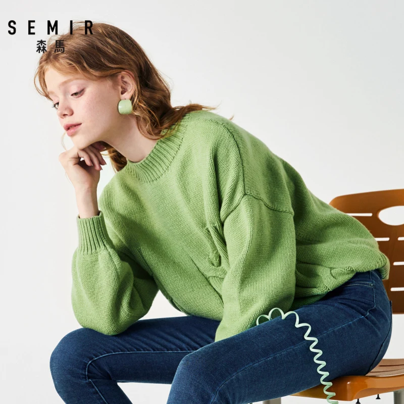 Свитер SEMIR женский свободный Новинка весна-осень 2020 свитер с круглым вырезом