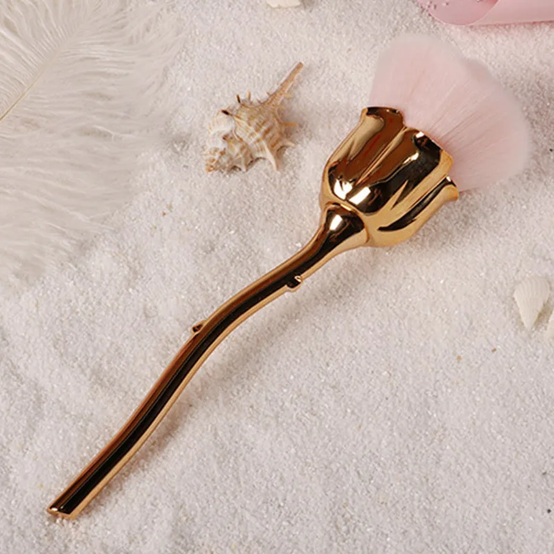 Одиночная Кисть для макияжа шелковистая Роза в форме цветка кисти Премиум