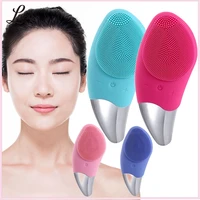 facial cleaning brush electric silicone sonic cleaning brush usb rechargeable facial massager waterproof face cleaning brush