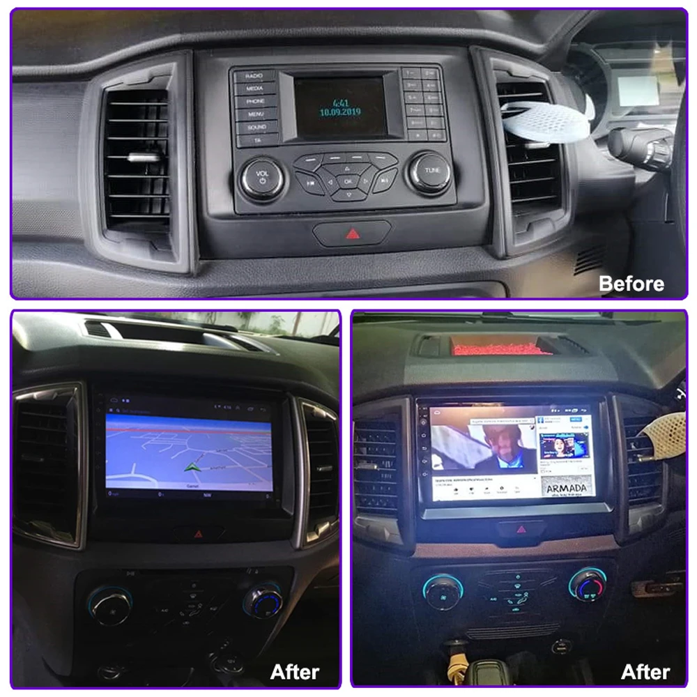Автомобильное радио android auto 2 32G для Ford Ranger 2016 2017 2018 2019 coche аудио Авторадио carplay 1 din