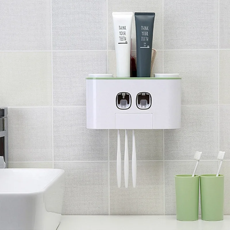 Автоматический держатель зубной пасты Пыленепроницаемая зубная щетка с чашками