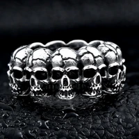 european and american retro new punk jewelry rings multiple skull jewelrys mens rings fashion wild creative rings