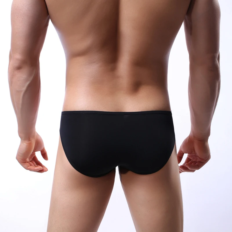 Мужское нижнее белье брифы с заниженной талией мужское мужские шелковые трусы