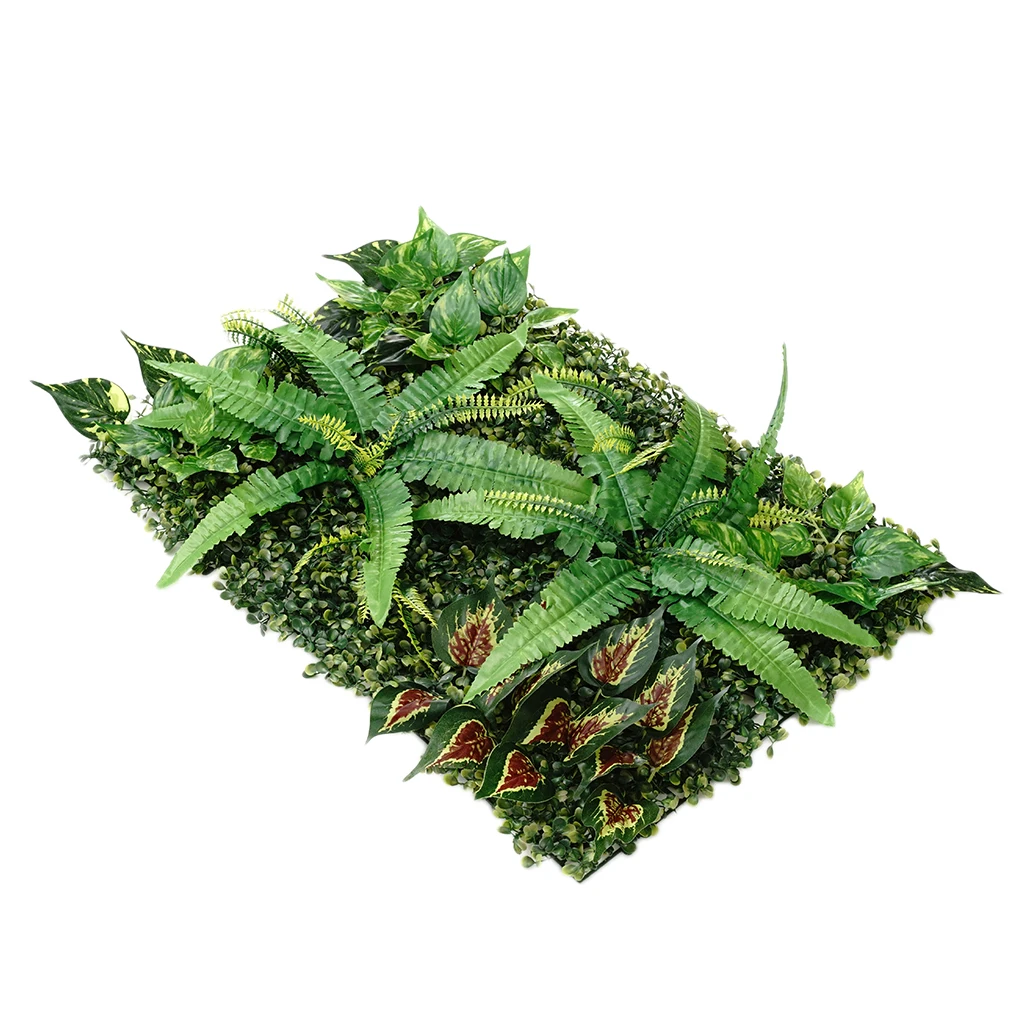 6 шт. искусственные растения зеленая трава цветок настенные панели открытие