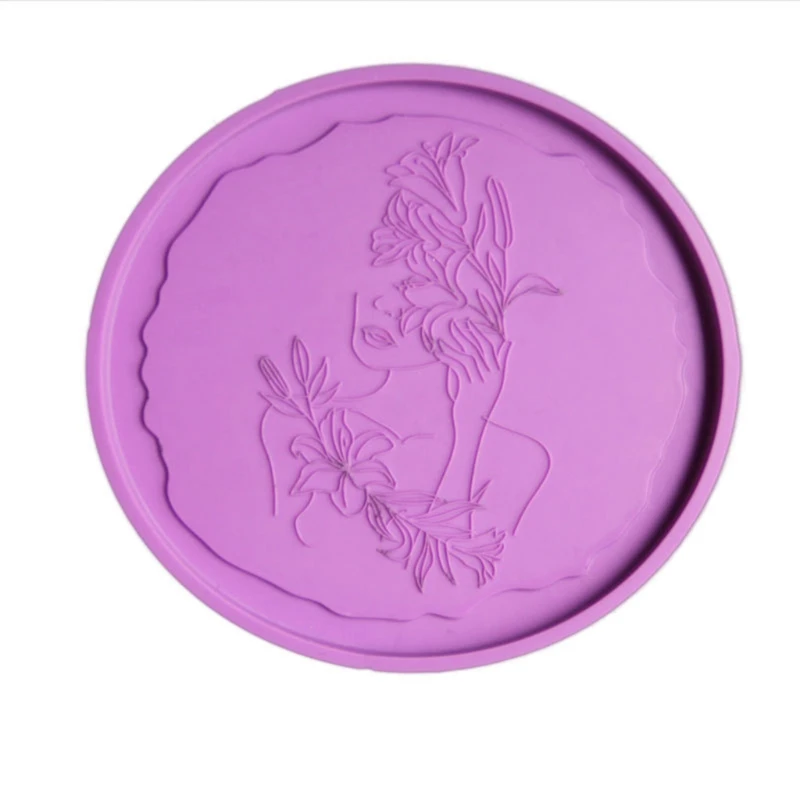 

Silicone Jewelry Tray Epoxy Resin Casting Mold Teapot Mat Tray Mold Irregular Flower Fairy Coaster Mold Home Decoration