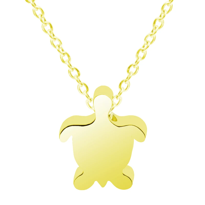 

Sea Turtle Charm Necklace Animal Stainless Steel Pendant Tortoise Charm Necklaces For Women Men Accessories Fashion Jewelry Gift