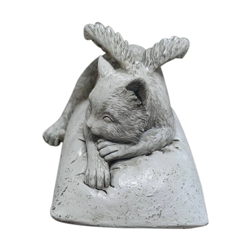 Ангел оригинальный полимер кошка надгробие памятный камень уличные украшения