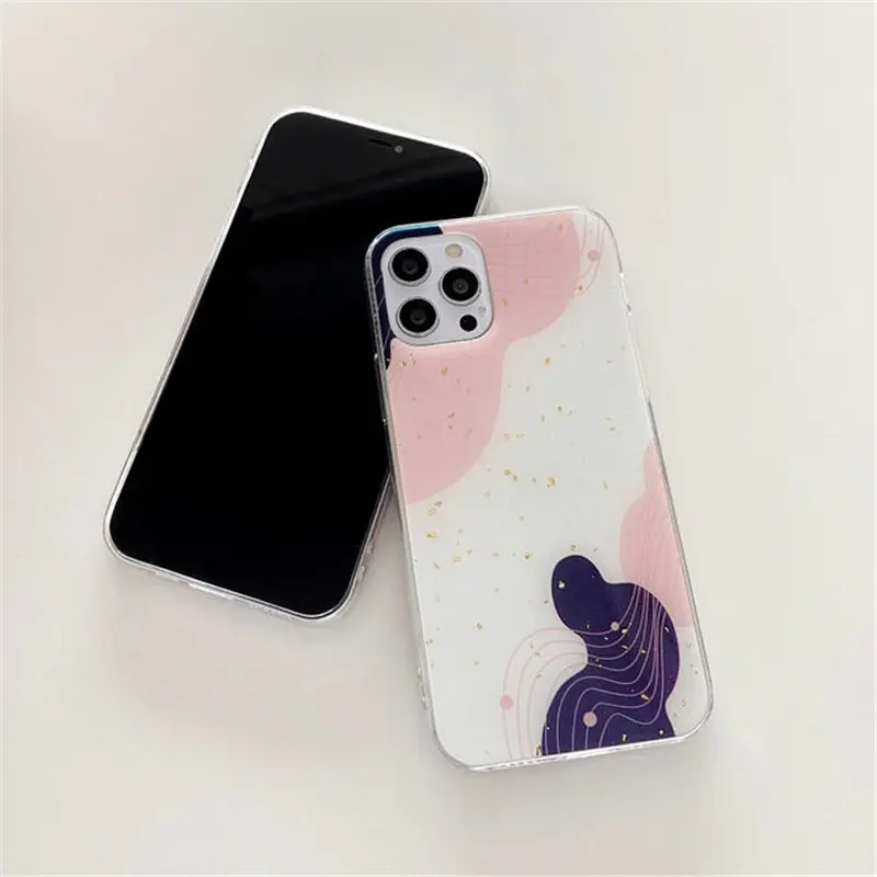 

Art Color Abstract Geometry Phone Case For iPhone 12 Pro 11 Pro Max X XR XS 7 8 Plus 12 Mini Soft Silicone Protective Back Cover