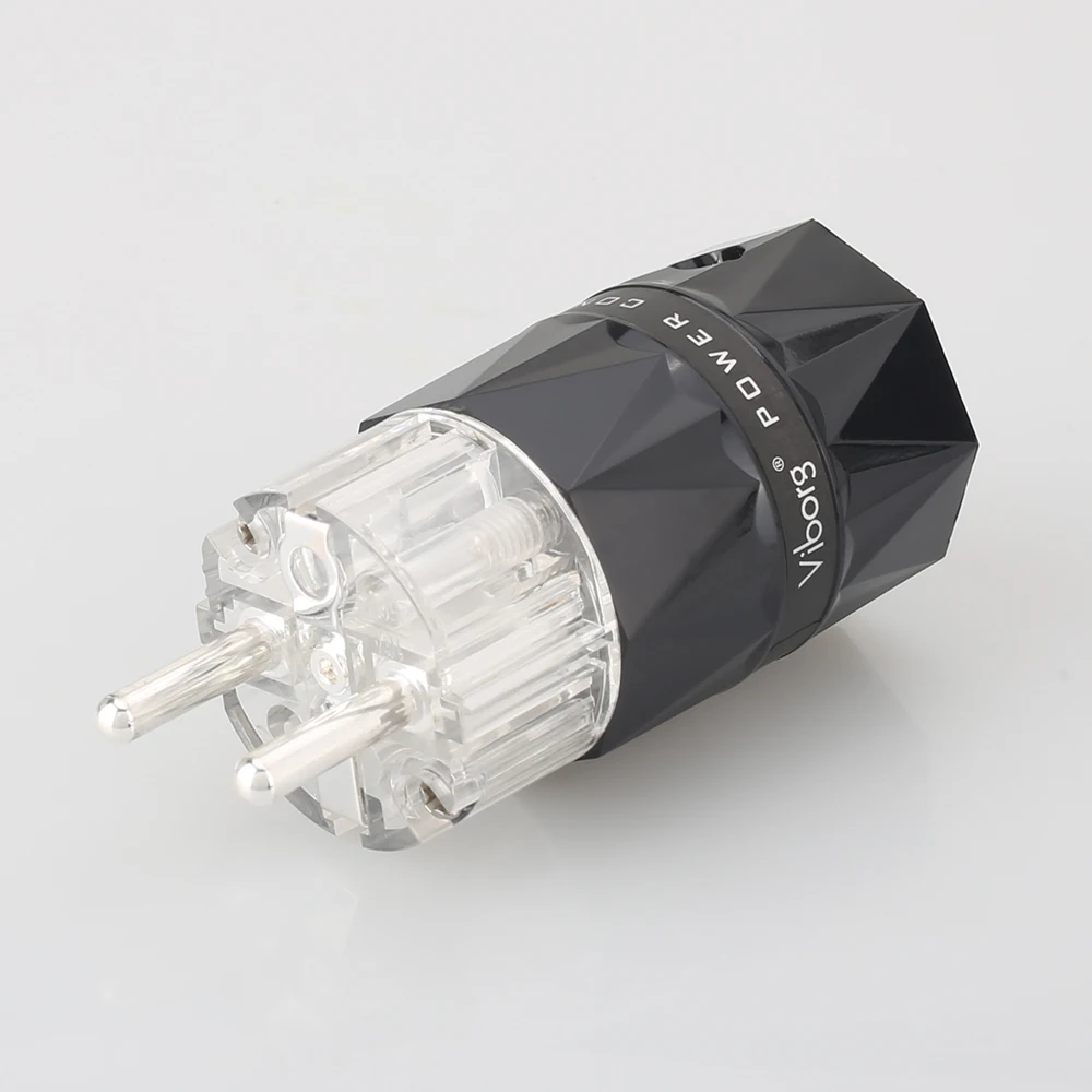 Виборг VE503S штепсельная вилка Европейского типа из чистой меди с серебряным