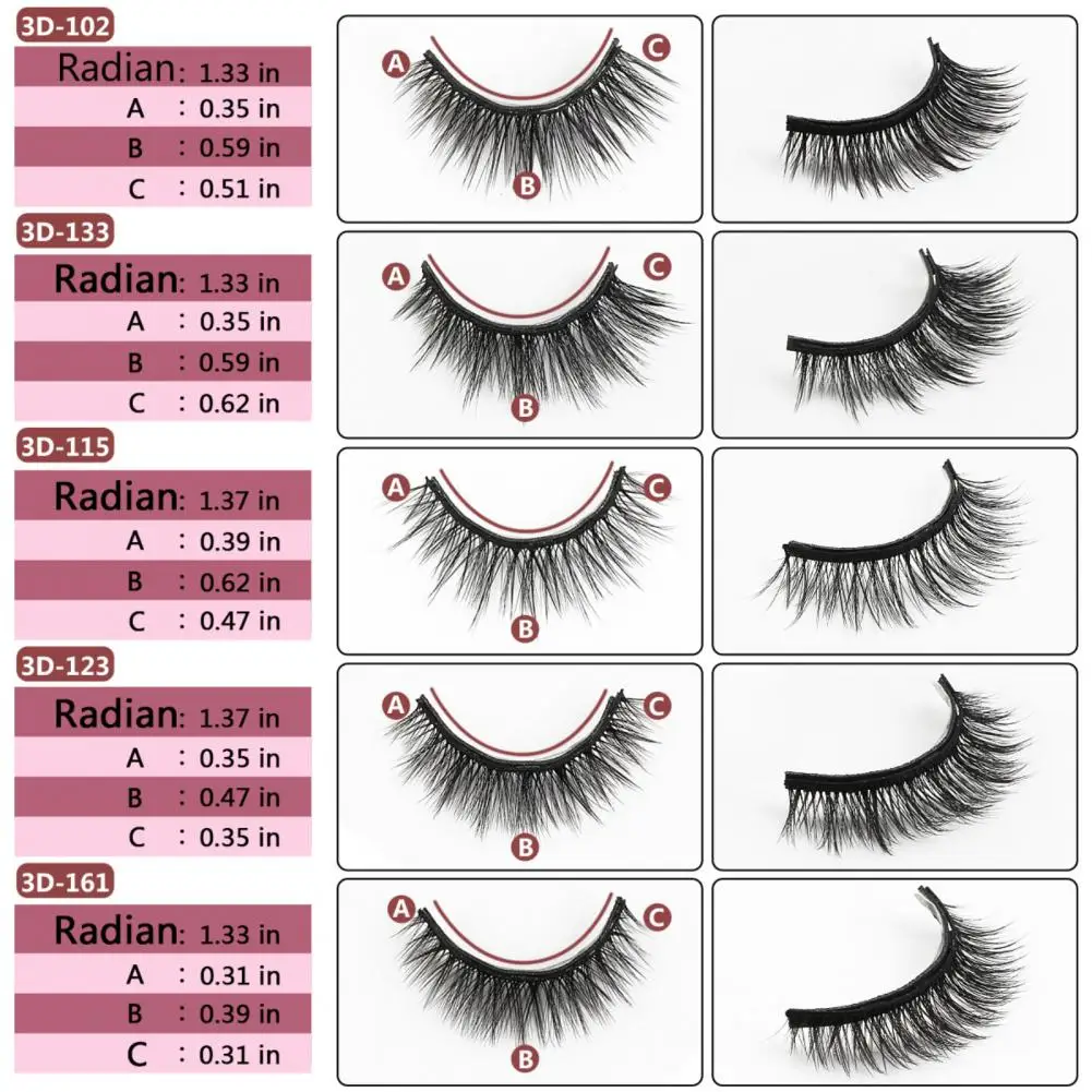 

3/5pair 3D Magnetic Artificial Eyelashes Liquid Eyeliner Tweezer Makeup Tool Set High Quality Eyes Makeup