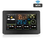 Цифровой ЖК-будильник FanJu, метеостанция с Wi-Fi для дома и улицы, температура, влажность, давление, ветер, прогноз погоды FJW4, лидер продаж