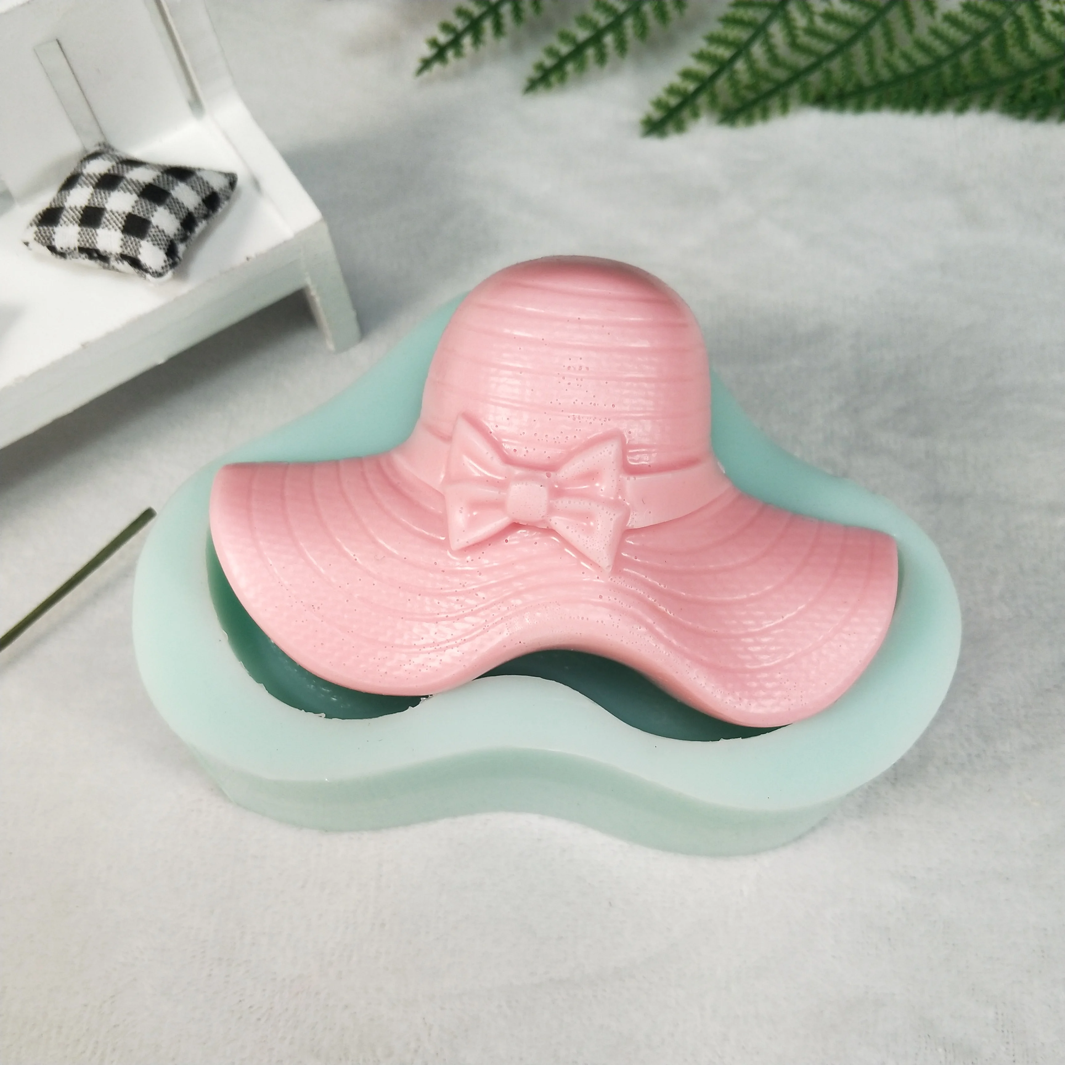

QT0253 PRZY Ladies Hat Soap Molds Silicone Mold Sun Hat Molds Gypsum Chocolate Candle Candy Mold Soap Making Clay Resin Moulds