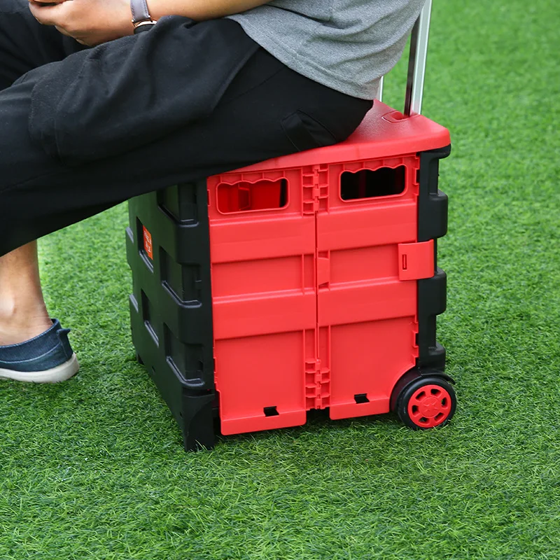 Автомобильный складной ящик для хранения в багажнике пластиковый