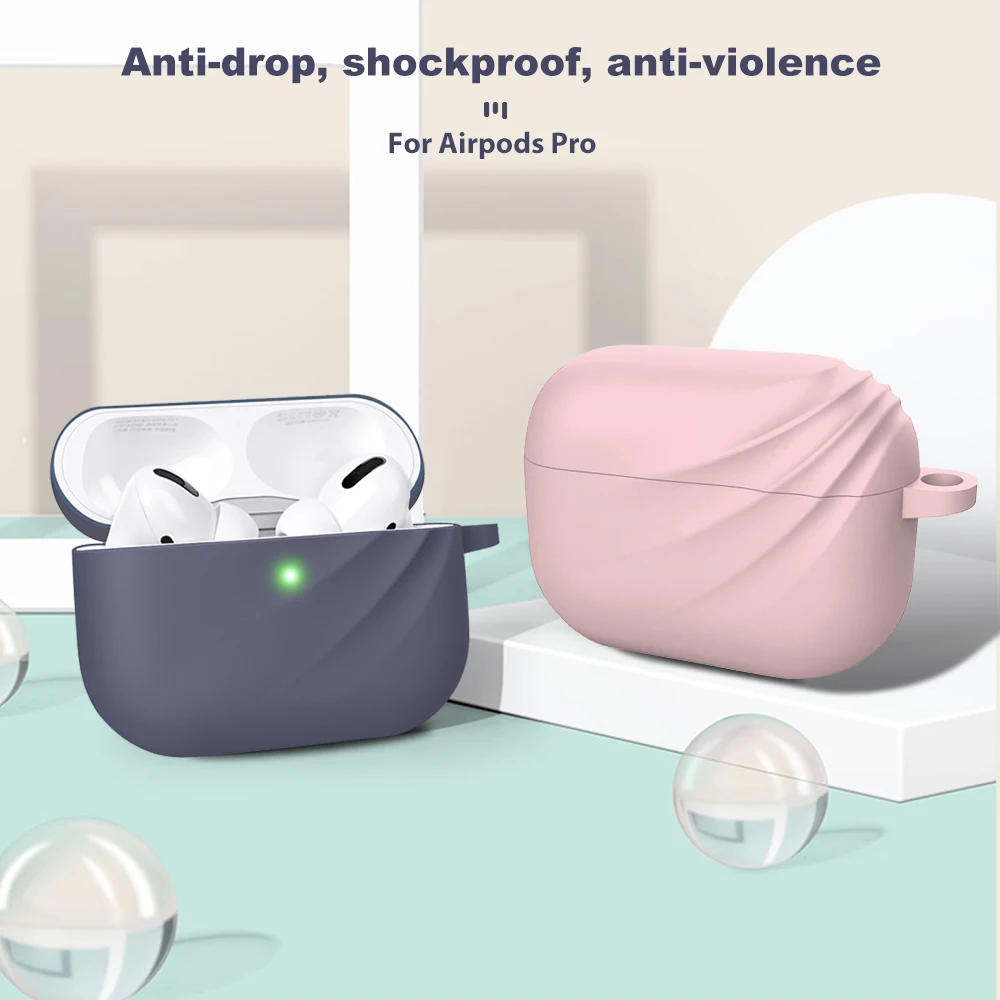 Чехол для Airpods Pro силиконовый защитный чехол саржевый беспроводной Bluetooth-чехол