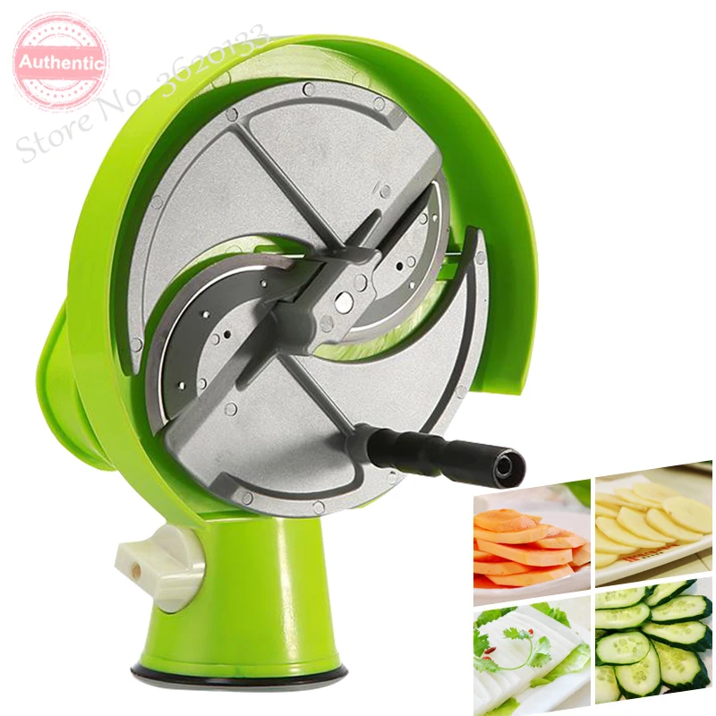Commercial Melon Fruit Slicer Chopping Shredding Machine Stainless Steel Food Processor for Dehydrators Hand Cranked