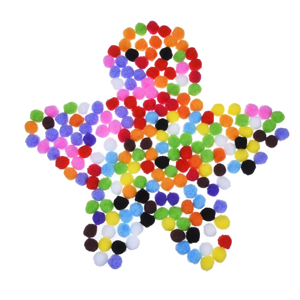 2000 шт. 10 мм Плюшевые красочные шарики с помпоном Пришивные сумки для одежды и