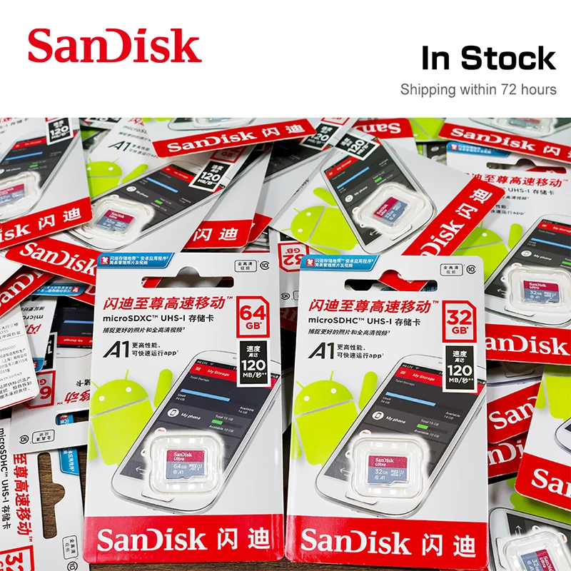 - SanDisk Micro SD  Class10   16   , 32   , 64  100%  128  256