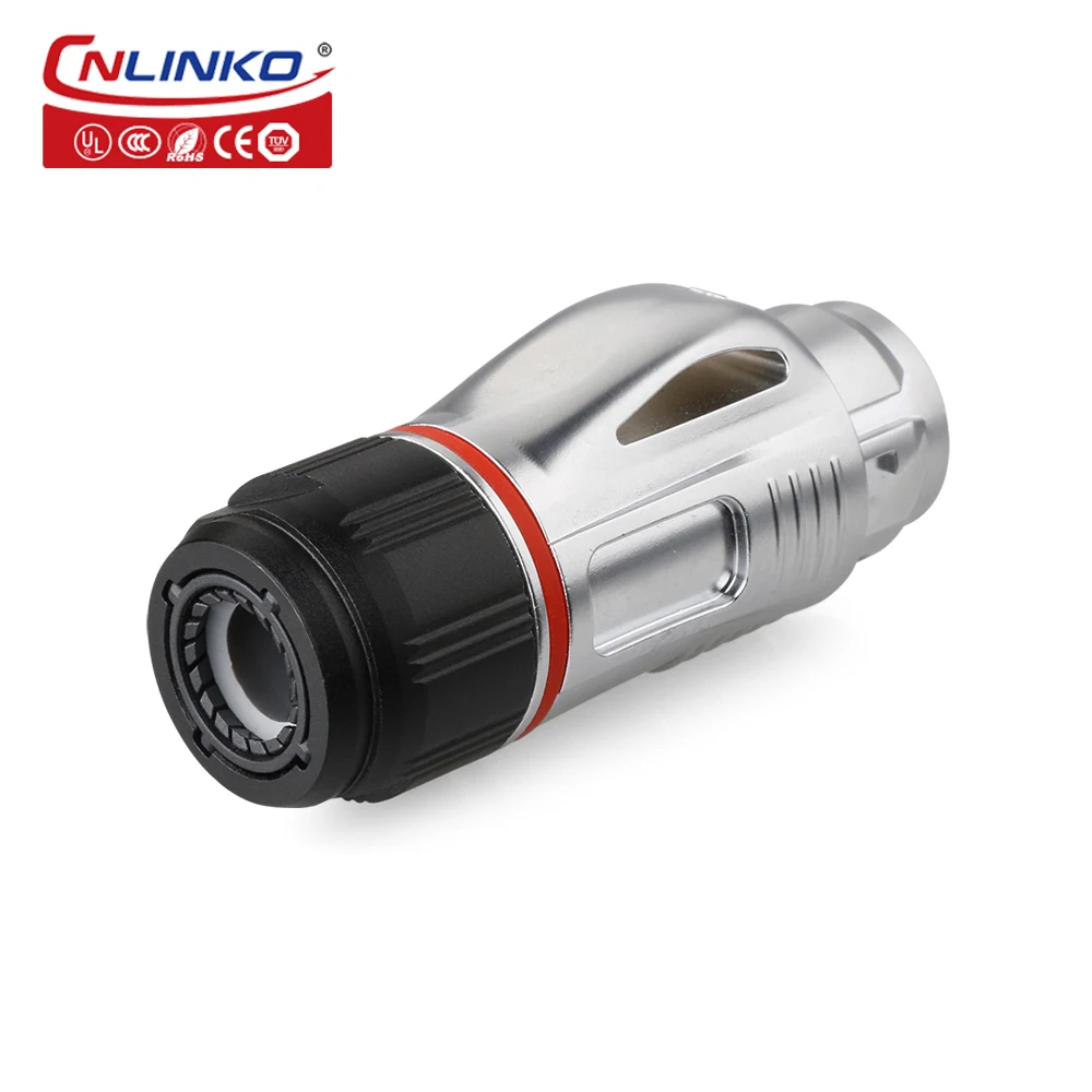 Cnlinko M24 3-контактный промышленный штекер Панельное крепление гнездо IP67