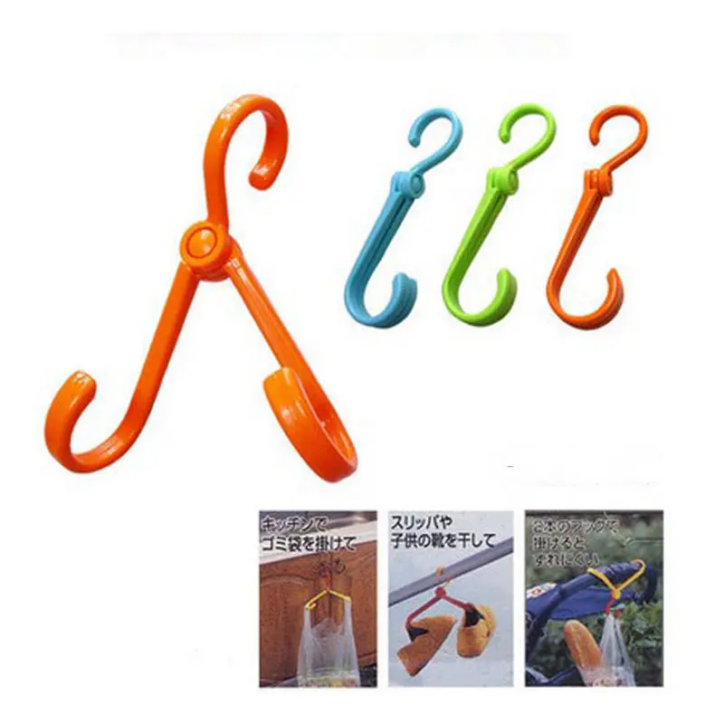 Новая портативная вешалка для обуви Складная Вращающаяся мини одежды|Крючки и