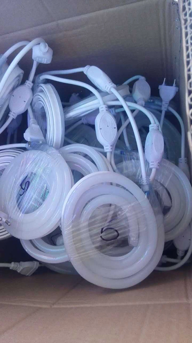 Fanlive 50 м 8 мм* 16 мм широкий мини, неоновые, гибкие 120 светодиодный S/m 2835 SMD Rgb светодиодный водонепроницаемый Неон трубка 220 в 12 В 24 в 110 В гибкая лента