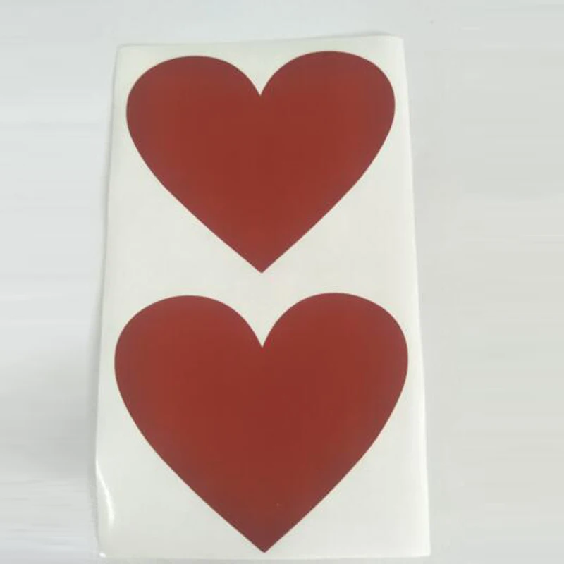 Scratch Off Sticker 60*70mm Love Heart Shape Red Color Scratch Off Using A Coin Blank For Secret Code Cover Home Game