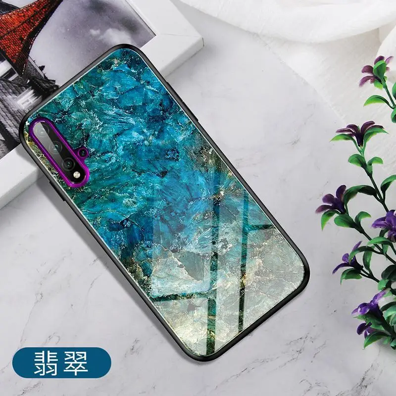 Роскошный градиентный мрамор закаленное стекло крышка для Vivo Y7S iQOO NEO Z5X Z1 Pro X27 Pro V15 S1 Pro ударопрочный жесткий чехол Fundas - Цвет: 5
