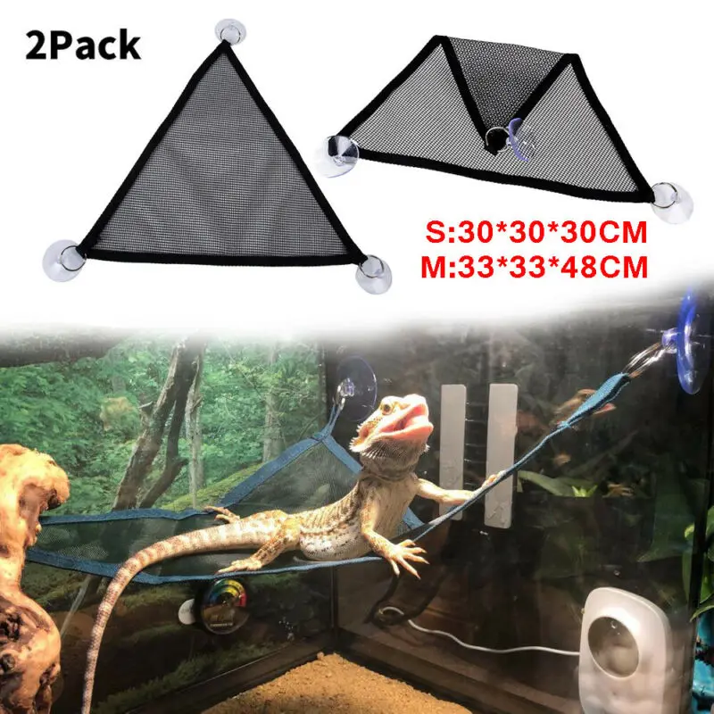 Гамак для рептилий 19 дюймов воздухопроницаемый мягкий сетчатый бородатый