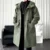 Privathinker осенний мужской Тренч однотонный большой длинный жакет 2021 модный большой Карманный Тренч с капюшоном пальто мужская одежда - изображение