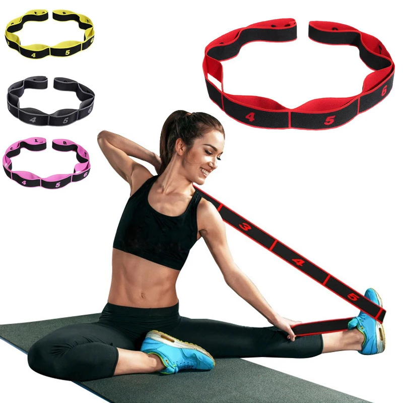 

Yoga Pull Strap Belt Latex Elastic Latin Dance Stretching Training Band Polyester Pilates Fitness Exercise Yoga Resistance Bands