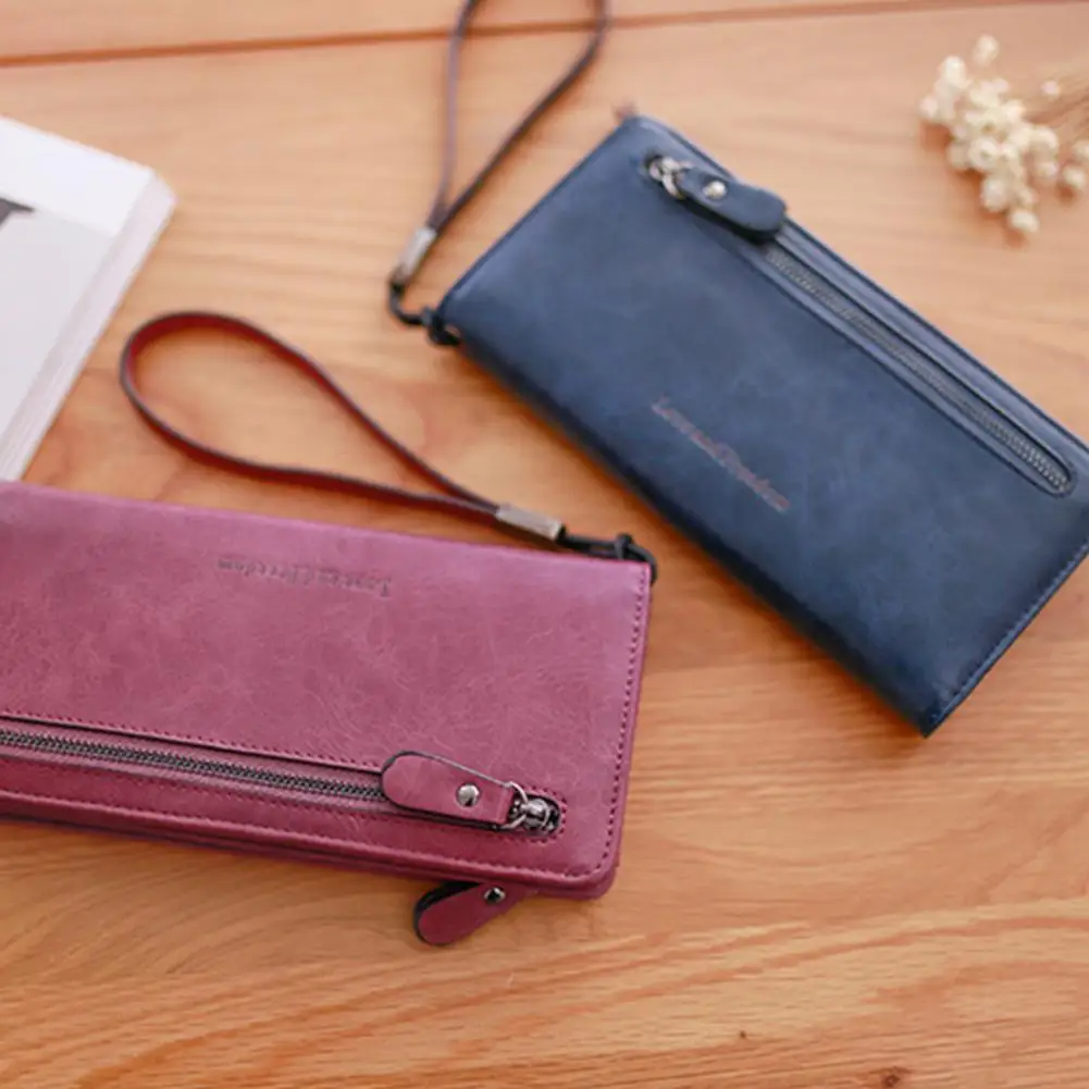 Мужской короткий кошелек из искусственной кожи Biflod с защитой от кражи на молнии