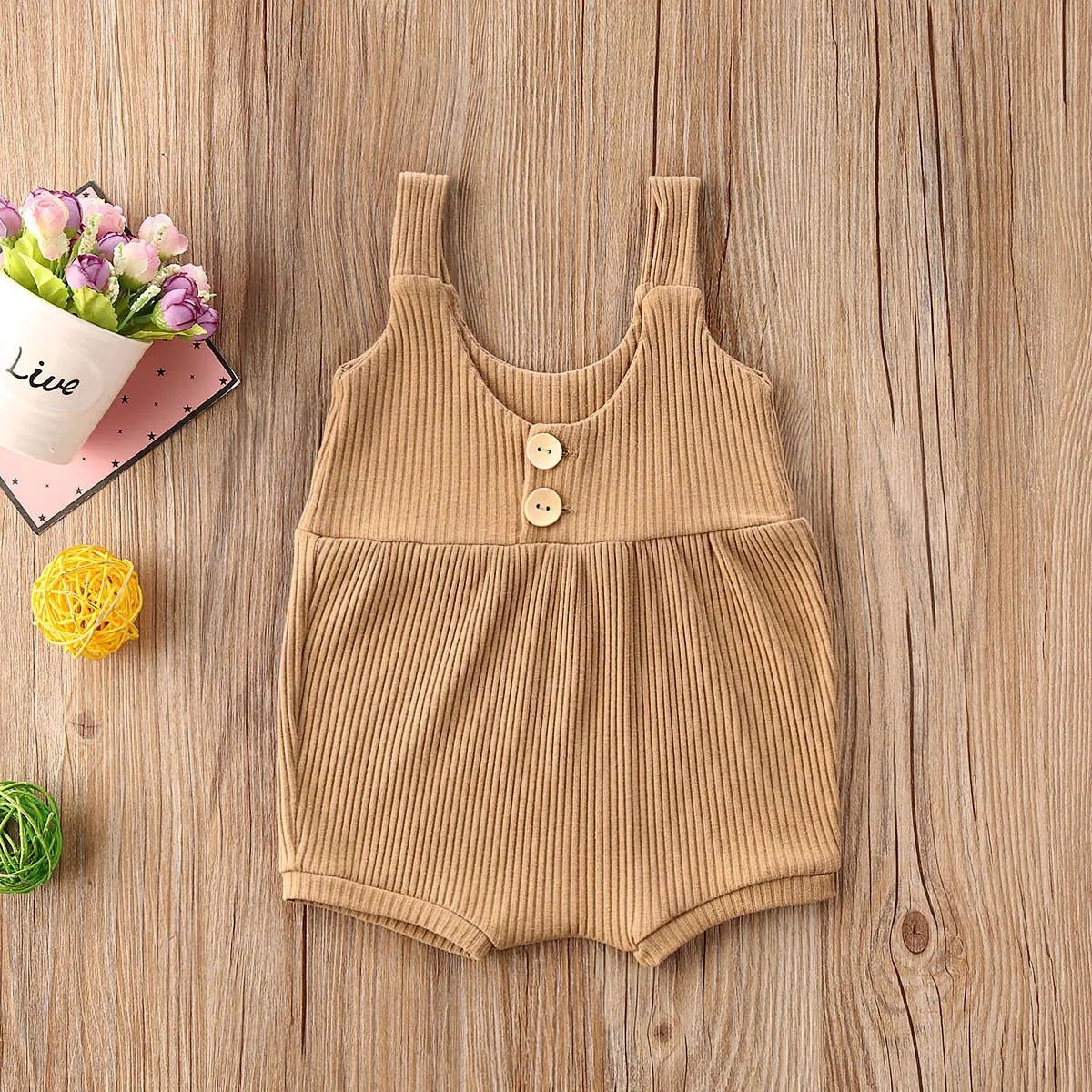 2020 летняя одежда для малышей Детский комбинезон без рукавов на бретельках