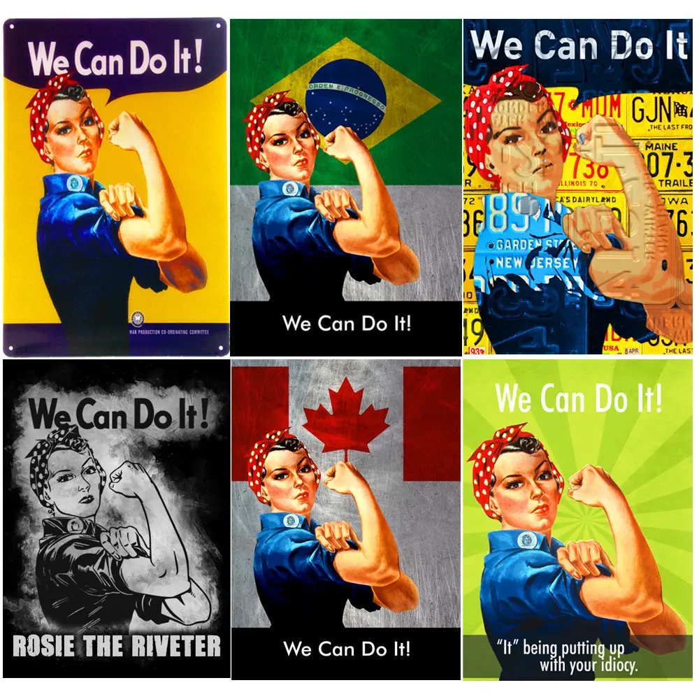 

WE Can Do It Vintage Metal Plates Pub Wall Painting Home Decor Bar Tin Signs Sexy Girl Art Poster Beauty Decoration 20*30cm A355