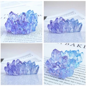 DIY эпоксидные силиконовые формы кристалл горный пик форма силиконовая нерегулярная руда Spar Кристалл кластер камни Друза форма декоративная