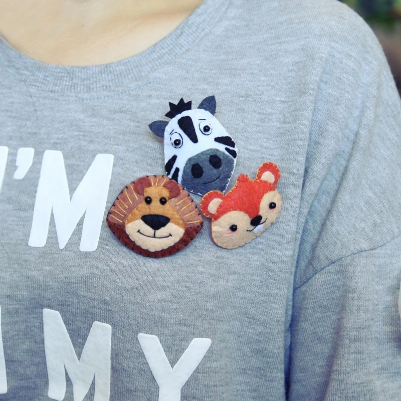 4 шт Войлок Ткань значок Сделай Сам Милая брошка мультфильм дети брошь с