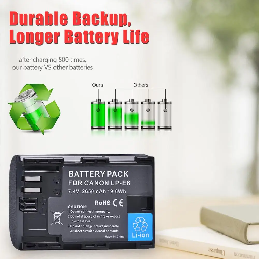 Аккумулятор для фотоаппарата Batmax двойное зарядное устройство USB Canon EOS 5DS R 5D Mark II III