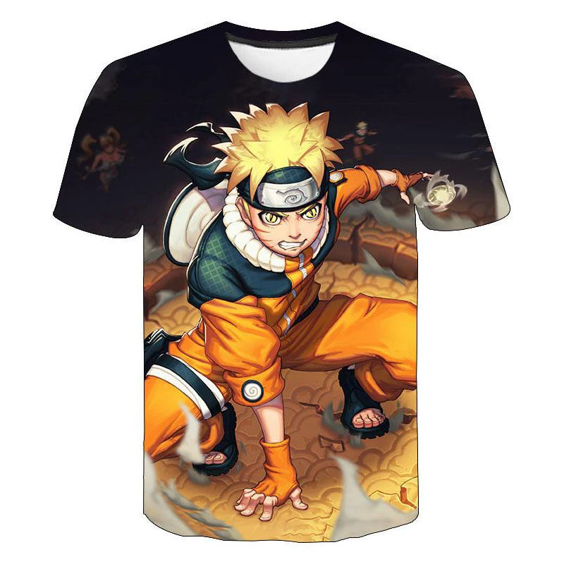 

2021 Summer New Men's and Women's T-Shirts 3D Printing Japanese Anime Kakashi Children's Casual Fashion Top
