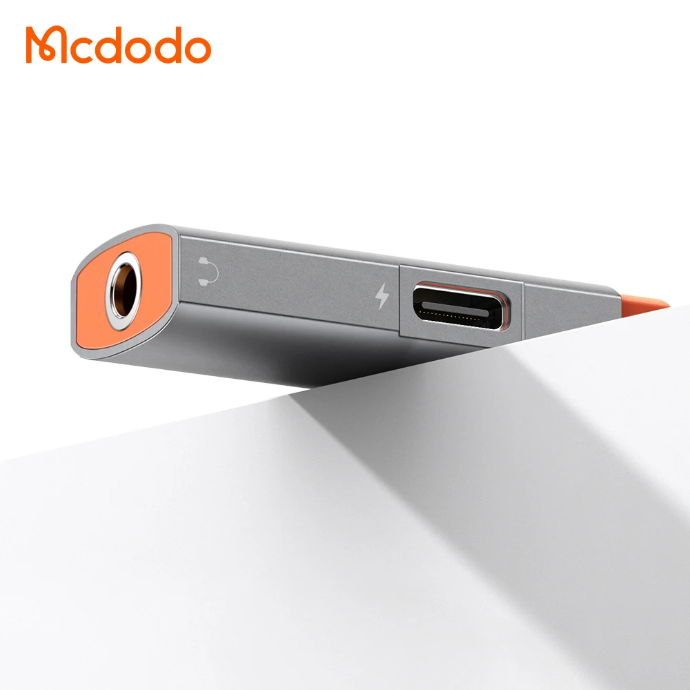 Mcdodo 2 in 1 Audio Adapters 60W PD Type C to Double Type C/DC3.5mm Jack Call Earphone Aux Converter For IPad Huawei Xiaomi