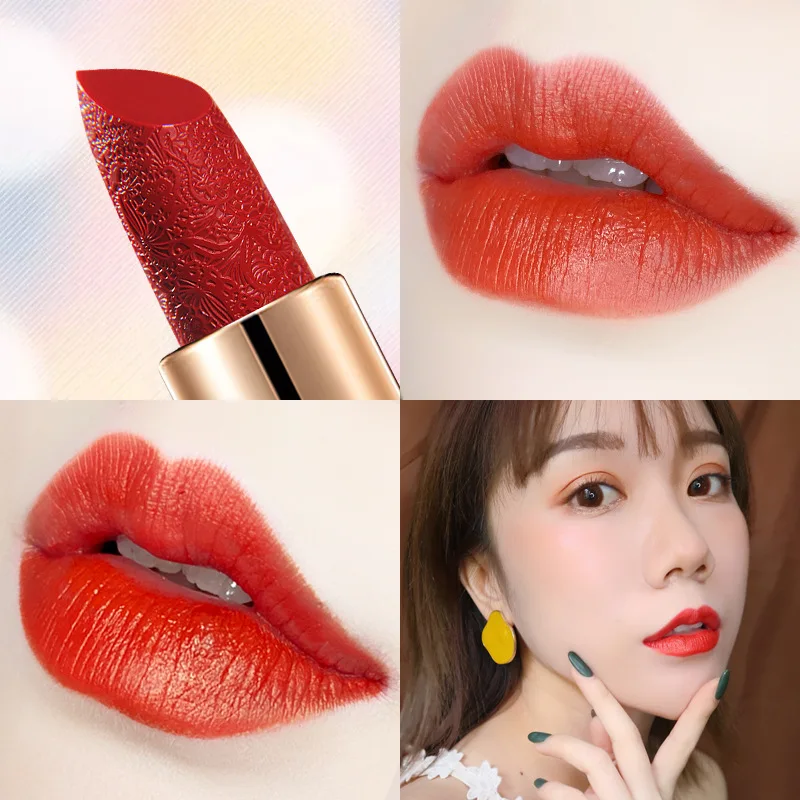 Макияж водостойкая матовая губная помада маленькие вечерние бархатные